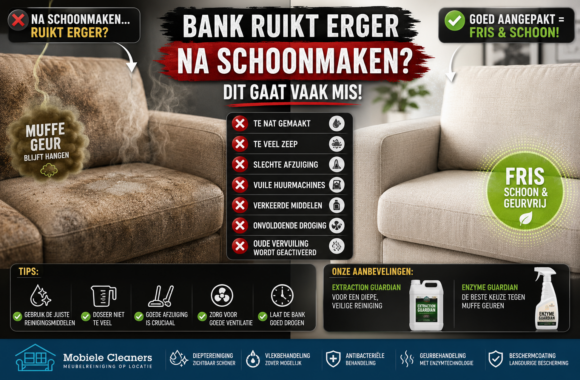 Bank ruikt muf na reinigen Dit gaat vaak mis