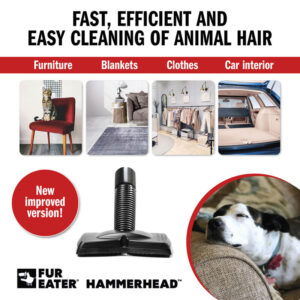 FUREATER HAMMERHEAD borstel tegen dierenharen – verbeterde versie, aanbevolen door Mobiele Cleaners