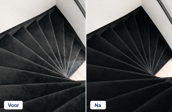 Trap reiniging voor en na reiniging