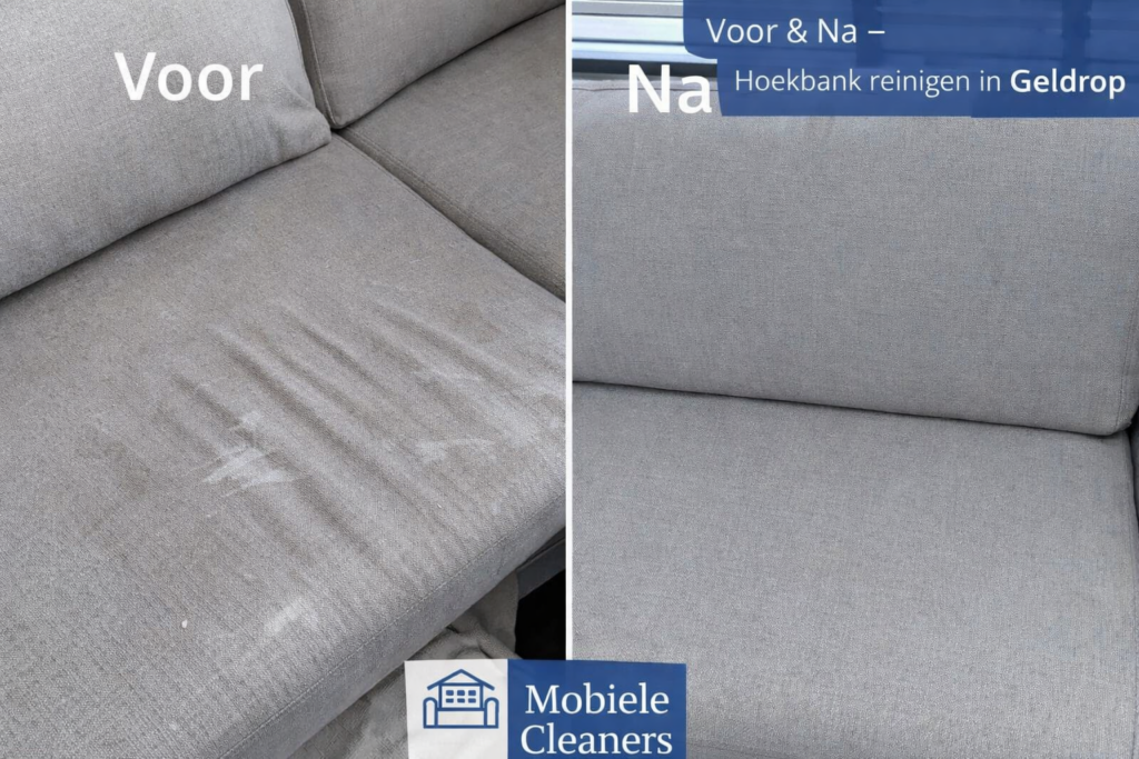 hoekbank reinigen Geldrop voor en na