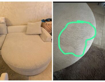 bank vlekken Tilburg reeshof gereinigd door mobiele cleaners vlek weg