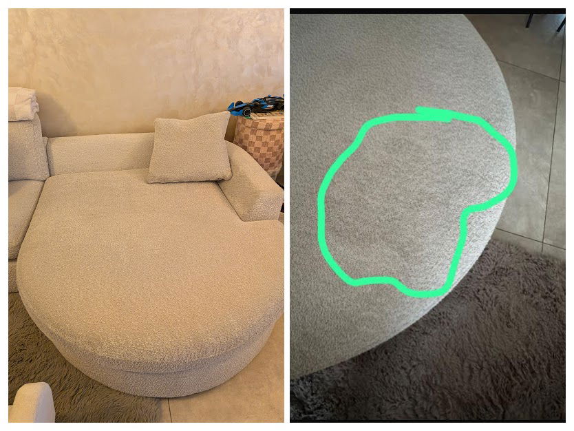 bank vlekken Tilburg reeshof gereinigd door mobiele cleaners vlek weg