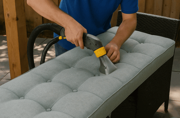 caravan kussens reiniing