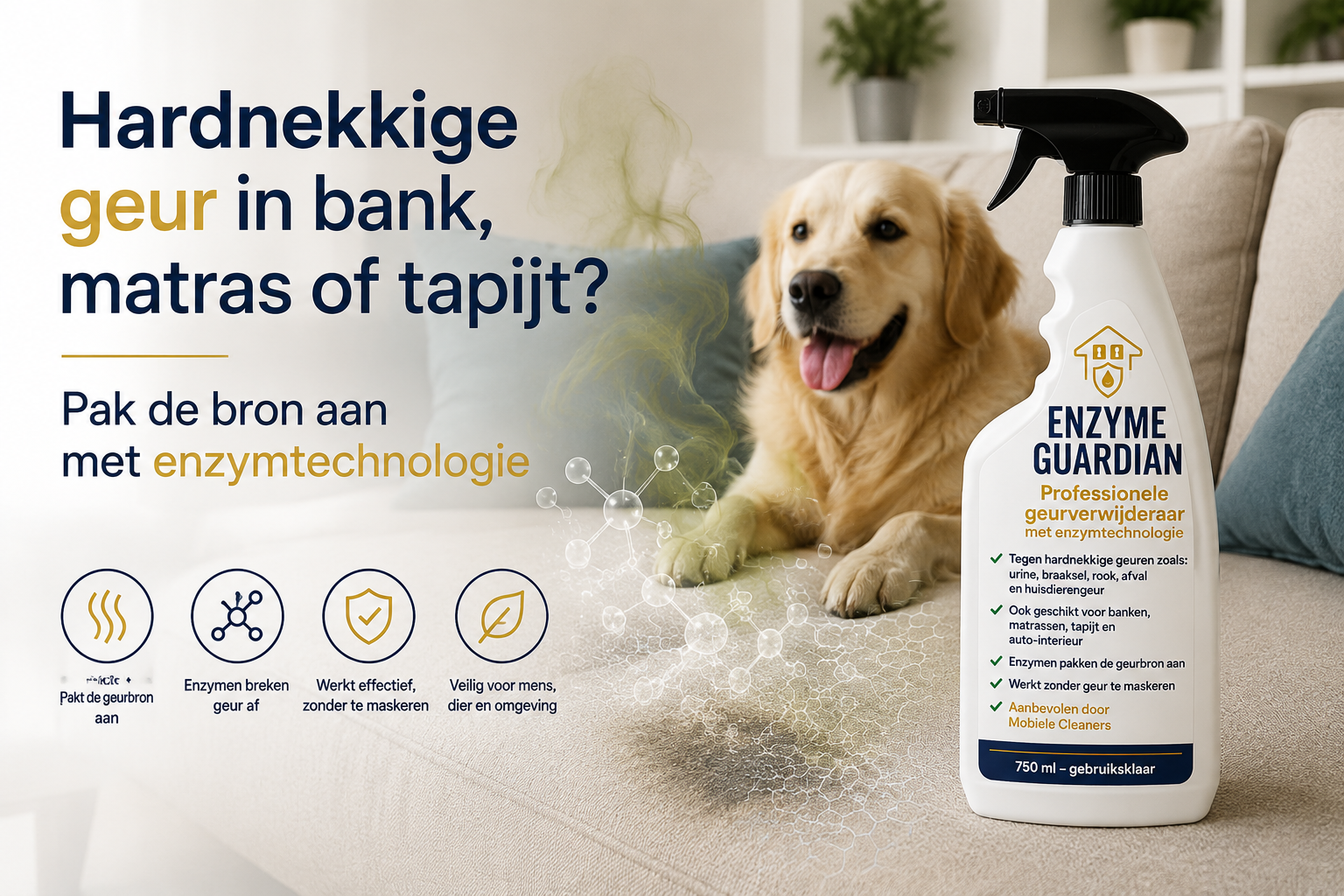 hardnekkige geur bank matras tapijt