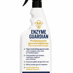 ENZYME GUARDIAN Professionele geurverwijderaar met enzymtechnologie ✅ Tegen urine, braaksel, rook, afval en huisdierengeur ✅ Voor banken, matrassen, tapijt en auto-interieur ✅ Enzymen pakken de geurbron aan ✅ Werkt zonder geur te maskeren ✅ Aanbevolen door Mobiele Cleaners 750 ml – gebruiksklaar
