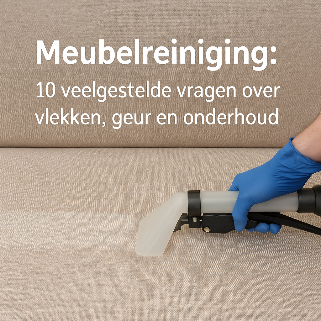 Professioneel gereinigde beige stoffen bank – fris, vlekvrij en klaar voor hergebruik