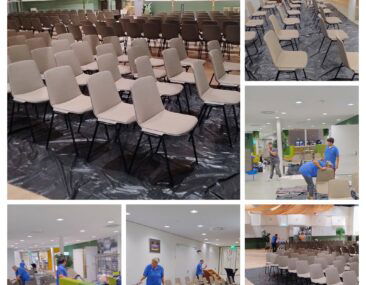 stoelen gereinigd mobiele cleaners hapert