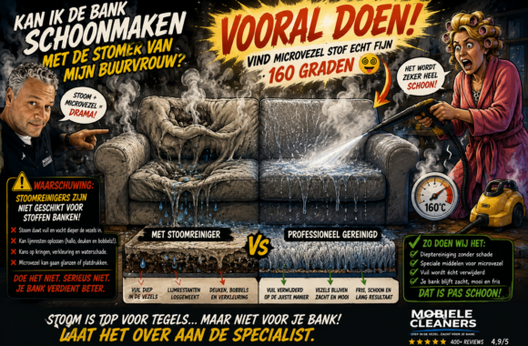 stoomreiniger op de bank nee niet doen