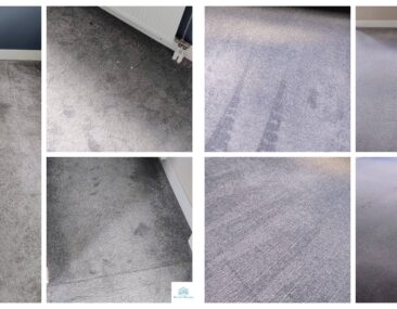 Vloerbedekking in slaapkamer voor en na professionele reiniging door Mobiele Cleaners in Hendrik-Ido-Ambacht