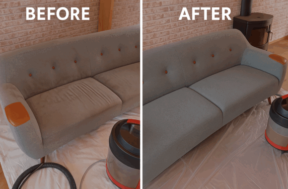 voor na reiniging Mobiele cleaners