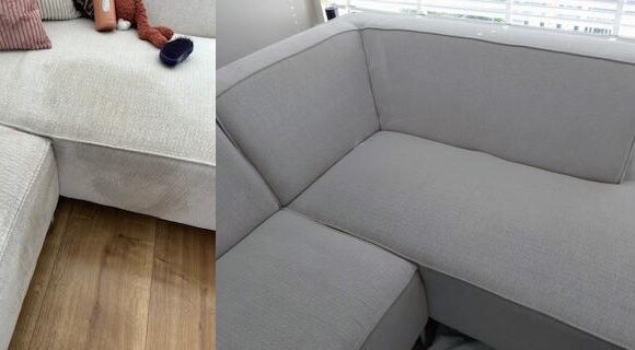 bank met kots vlekken en geur verwijderen