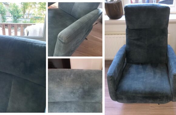 voor en na reiniging van stoel in Bavel