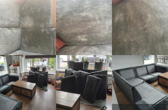 bank die voor en na reiniging is uitgevoerd in Dongen