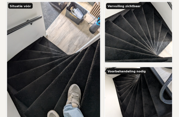zwarte trap voor reiniging